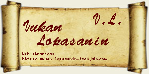 Vukan Lopašanin vizit kartica